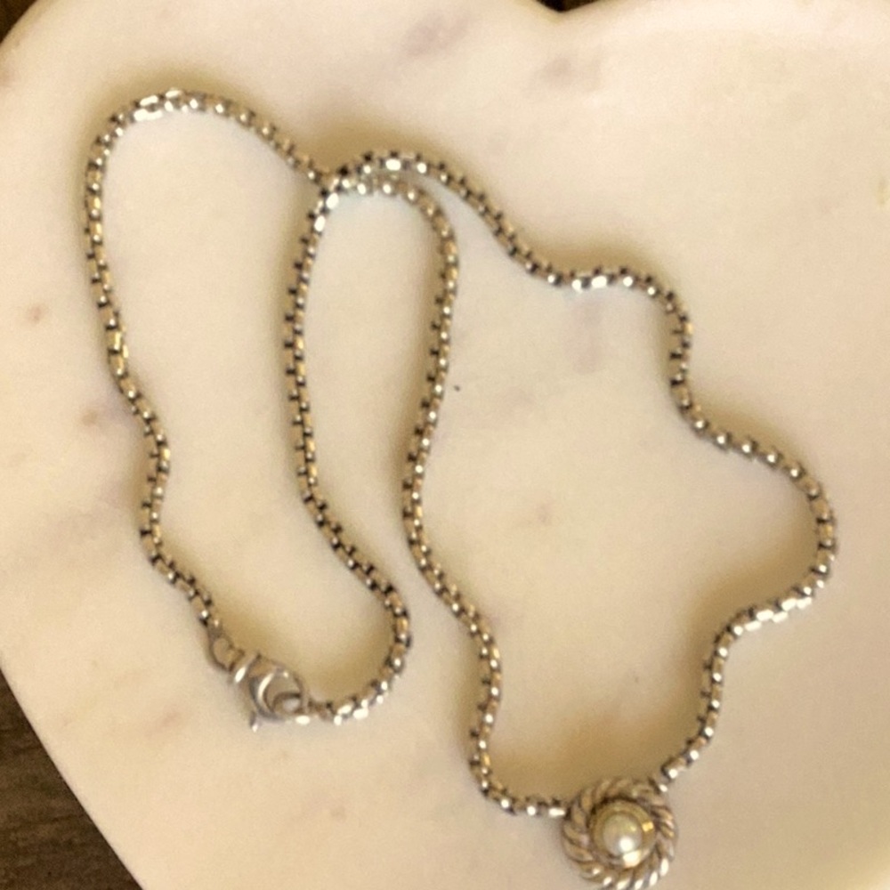 David Yurman pearl cookie necklace